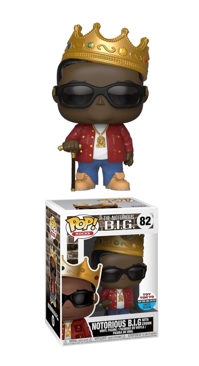 Funko Pop! Rocks: The Notorious B.I.G. with Crown 82, Toy Tokyo New York Comic Con 2018 Limited Edition by POPs N Collectibles on MYNTED