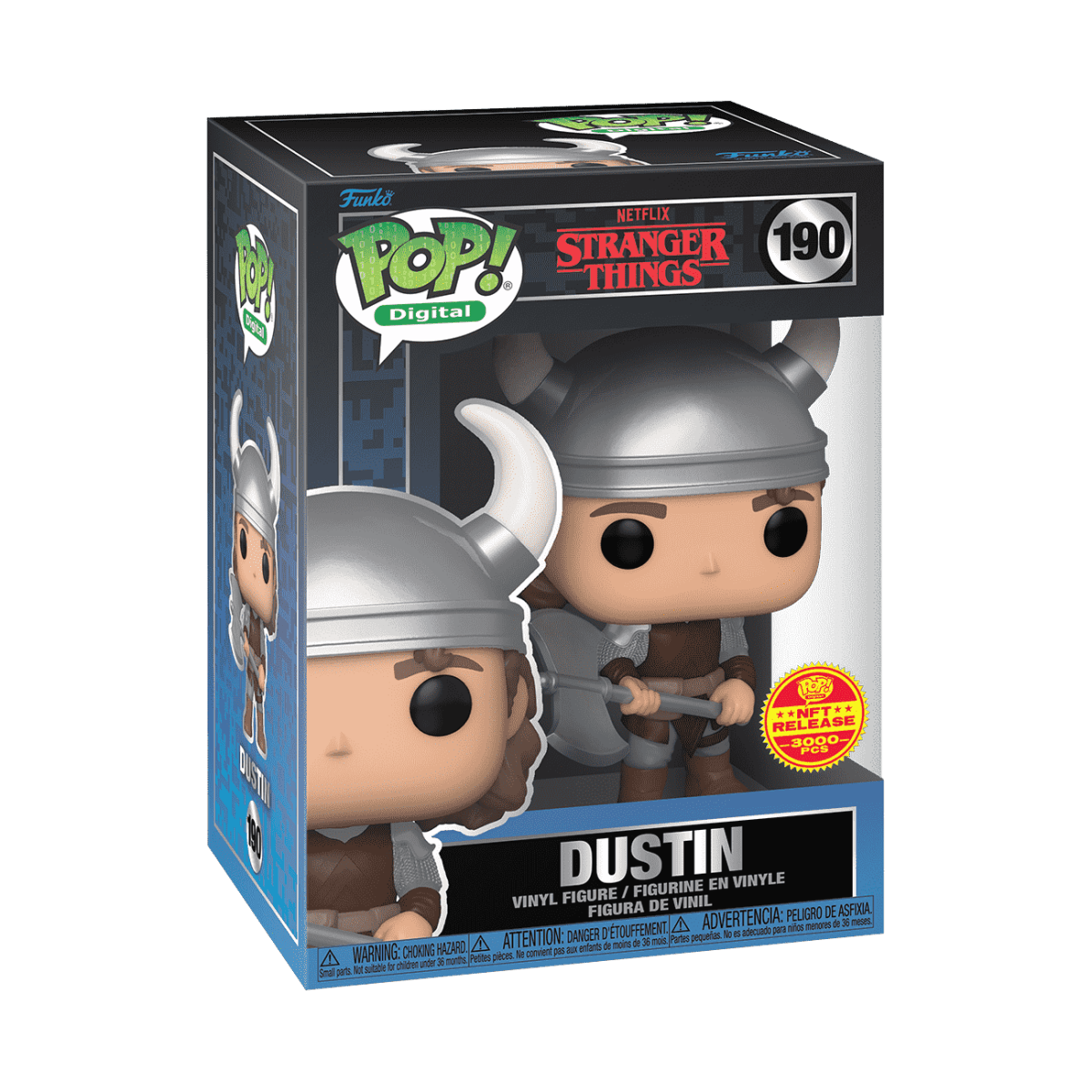 Funko POP! Stranger Things - Dustin 190, 3000 Pieces NFT Digital Release LE Exclusive by POPs N Collectibles on MYNTED