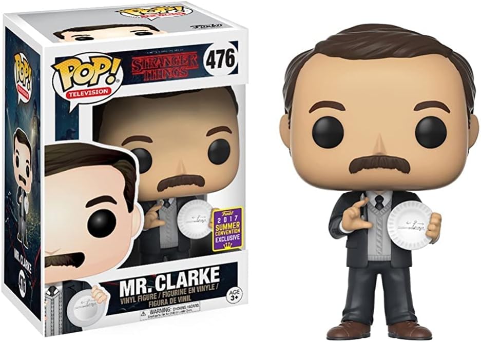 Funko POP! Stranger Things - Mr. Clarke 476, 2017 Summer Convention Shared Exclusive by POPs N Collectibles on MYNTED
