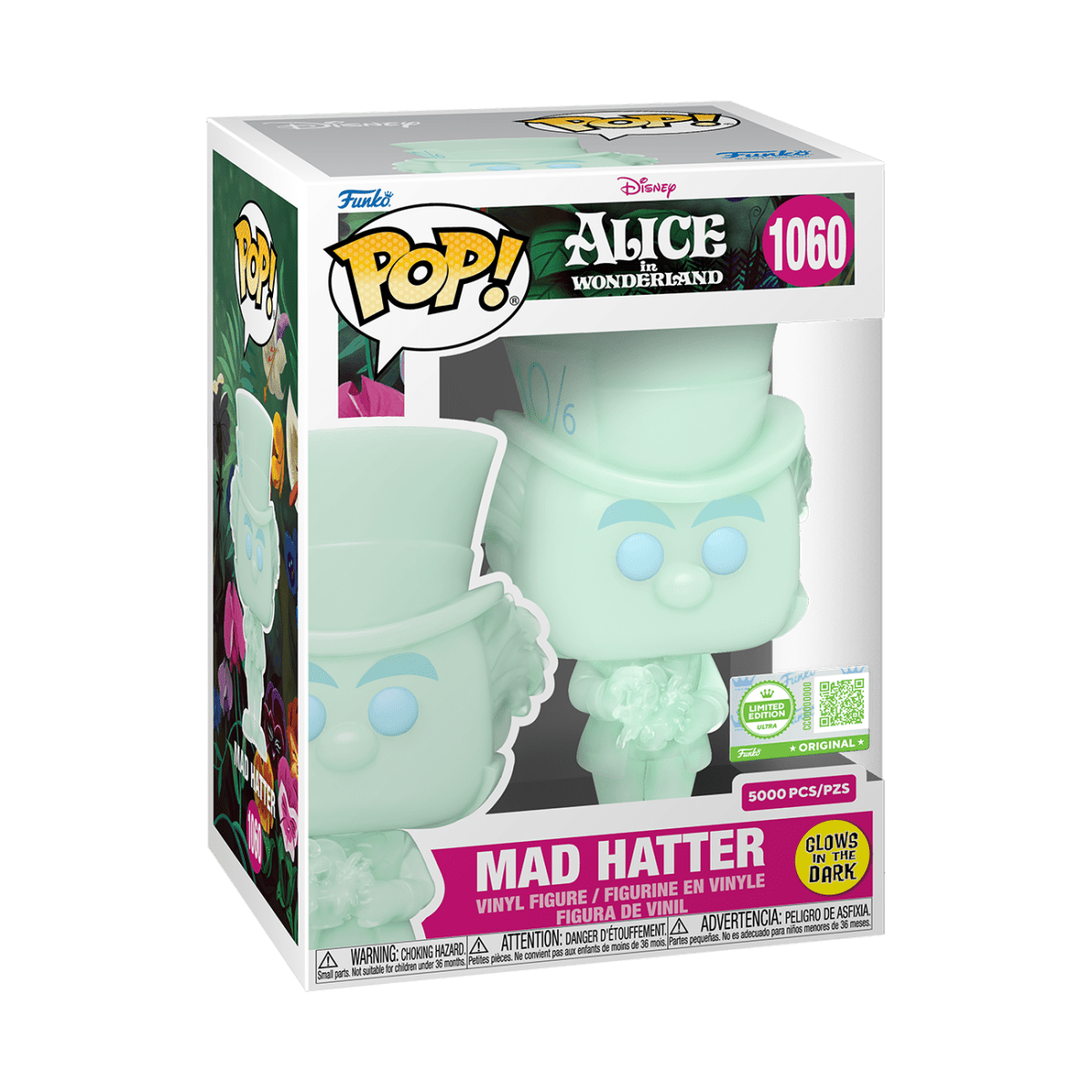 Funkp POP! Alice in Wonderland - Mad Hatter (Glow) 1060, 5000 Pieces Ultra Limited Edition Exclusive by POPs N Collectibles on MYNTED