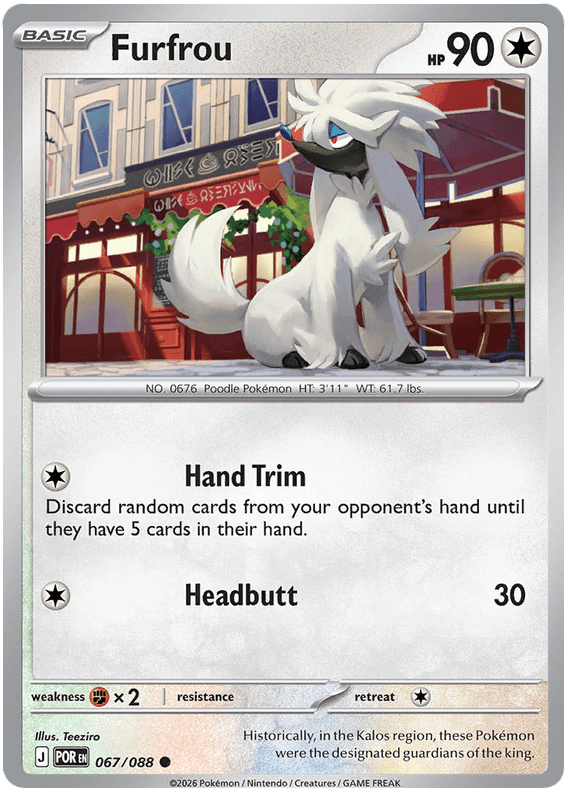 Furfrou 067/088 Common | Mega Evolution – Perfect Order by Worth the XP on MYNTED