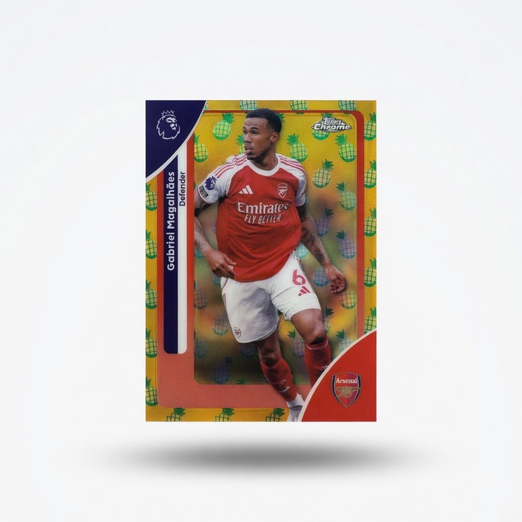 Gabriel Magalhães Pineapple Refractor — 2026 Topps Chrome Premier League — Arsenal by KitRoom Cards on MYNTED