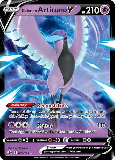 Galarian Articuno V - SWSH06: Chilling Reign (SWSH06) by P0kellector on MYNTED