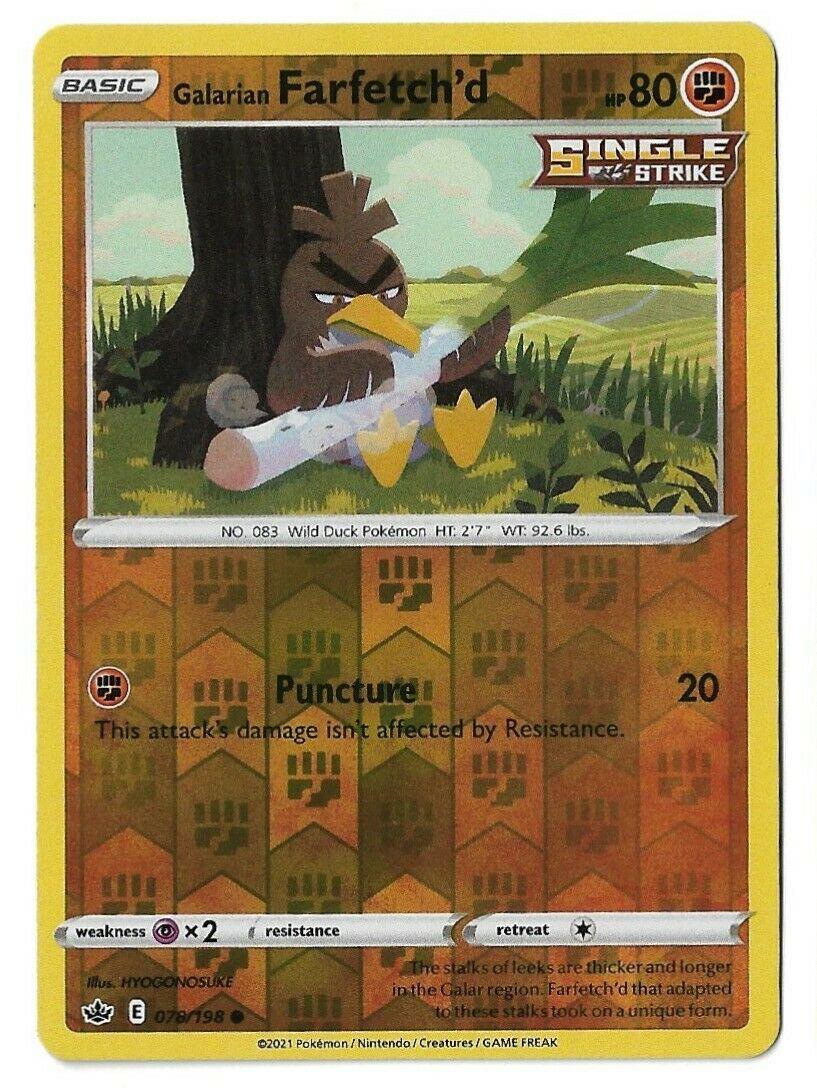 Galarian Farfetch'd [Reverse Holo] 78 Pokemon Chilling Reign by Moe‘s Vault on MYNTED