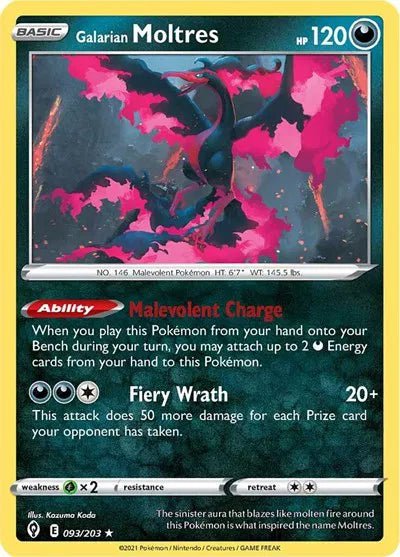 Galarian Moltres 093/203 · Holofoil (Evolving Skies) by ISB Collector on MYNTED
