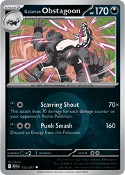 Galarian Obstagoon (Energy Symbol Pattern) Ascended Heroes Uncommon 132/217 by Shark Pop Culture on MYNTED