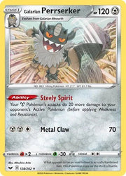 Galarian Perrserker (Reverse Holofoil) Sword & Shield Base Set Holo Rare 128/202 by PokeSource on MYNTED