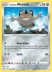 Galarian (Reverse Holofoil) Meowth Sword & Shield Base Set Common 127/202 by PokeSource on MYNTED