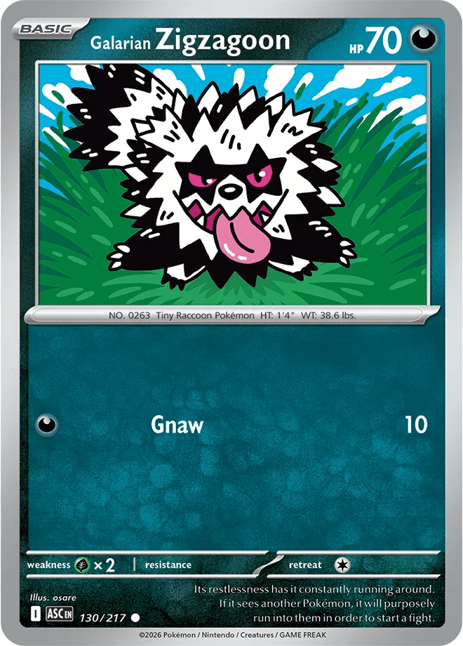 Galarian Zigzagoon 130 - Ascended Heroes by PokéPW on MYNTED