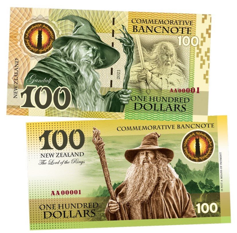 Gandalf (The Lord of the Rings) 100 Dollars UNCB banknote by UNCB on MYNTED