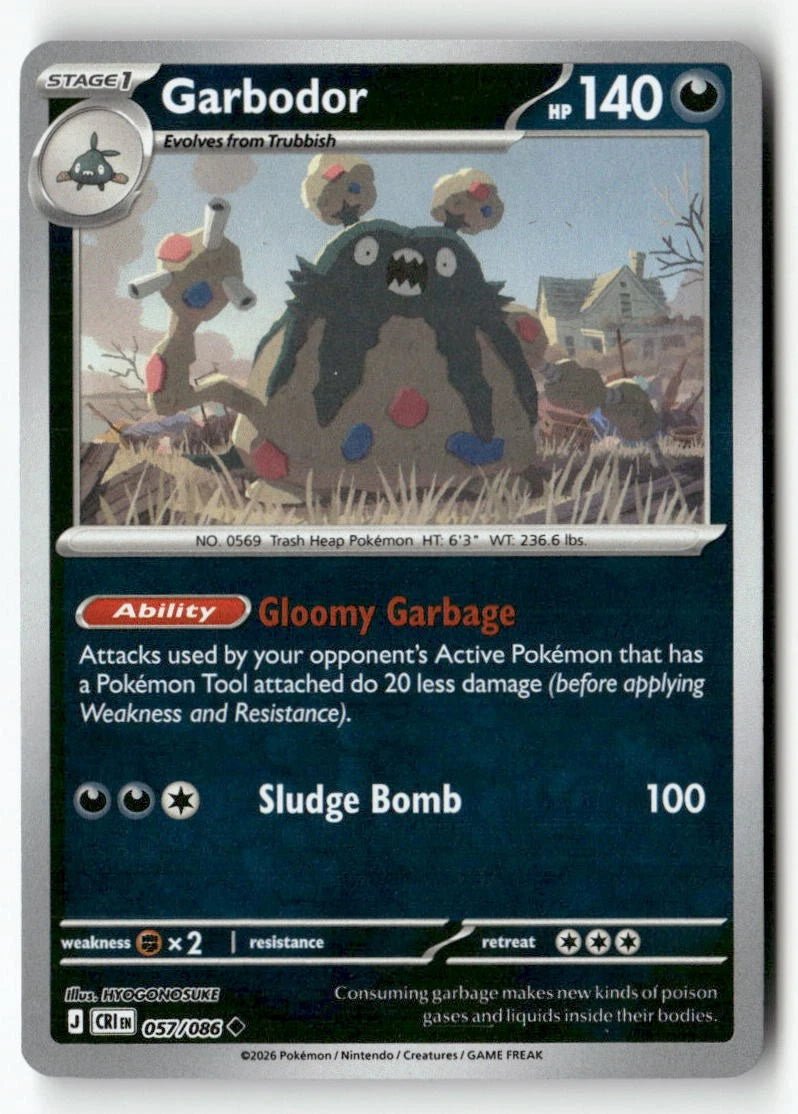 Garbodor - 057/086 (Reverse Holo) - Chaos Rising (CRI) ME04 by SAFAQATI on MYNTED