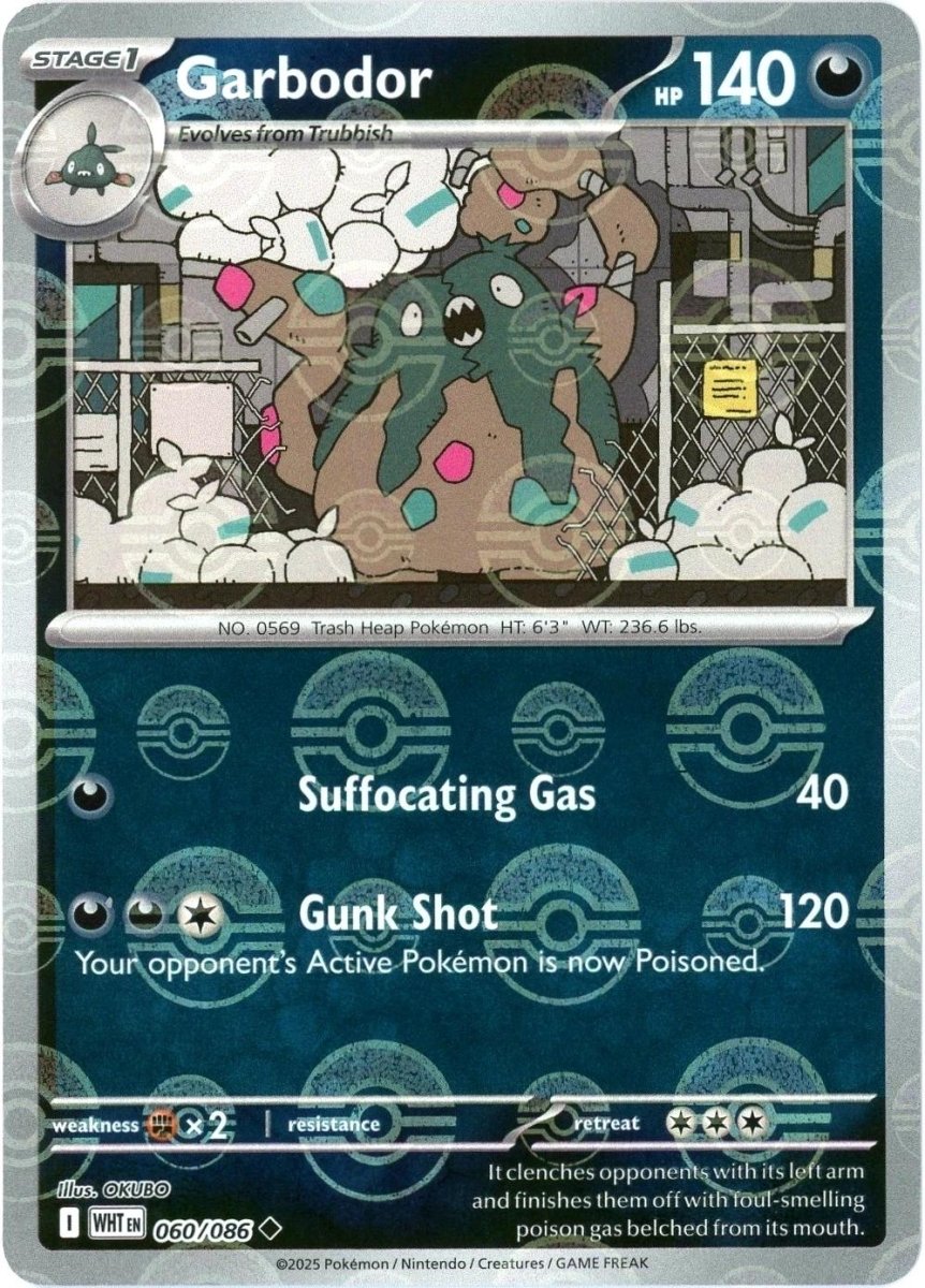 Garbodor - 060/086 (Poke Ball Pattern) - SV: White Flare (WHT) by SAFAQATI on MYNTED