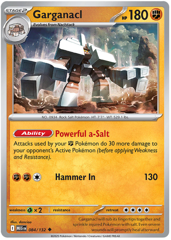 Garganacl 084/132 Uncommon | Mega Evolution by Worth the XP on MYNTED
