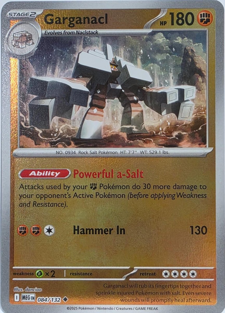 Garganacl [Reverse Holo] 84 Pokemon Mega Evolution by Moe‘s Vault on MYNTED