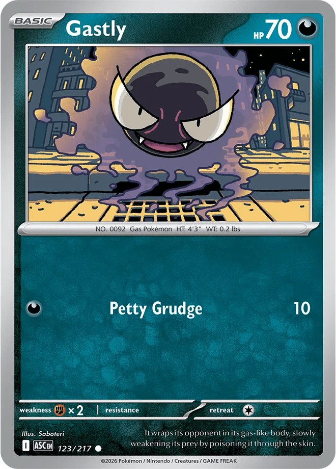 Gastly 123 - Ascended Heroes by PokéPW on MYNTED