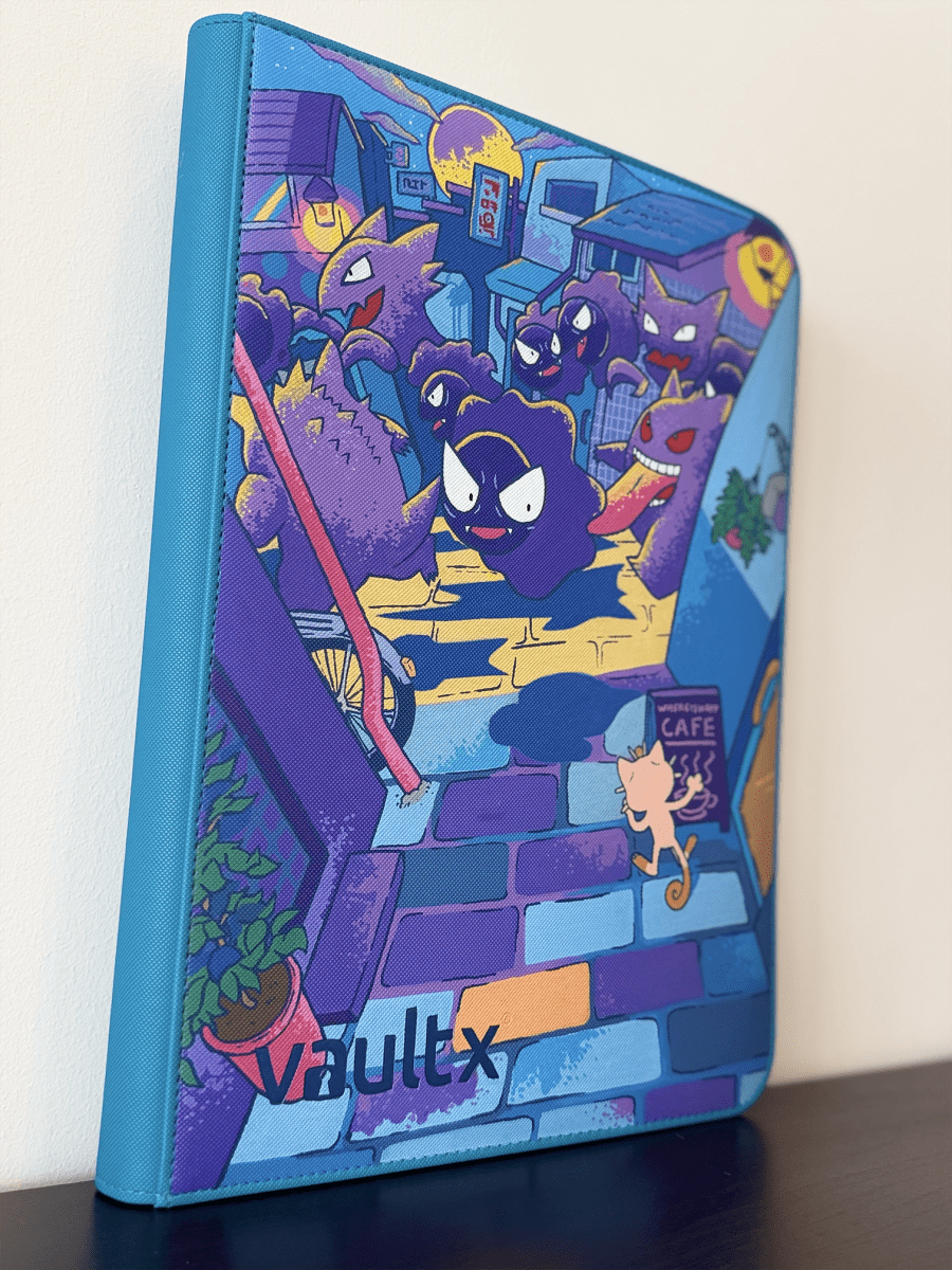 Gastly Illustration Rare - Hand-painted VaultX Binder by Happ's Shop on MYNTED