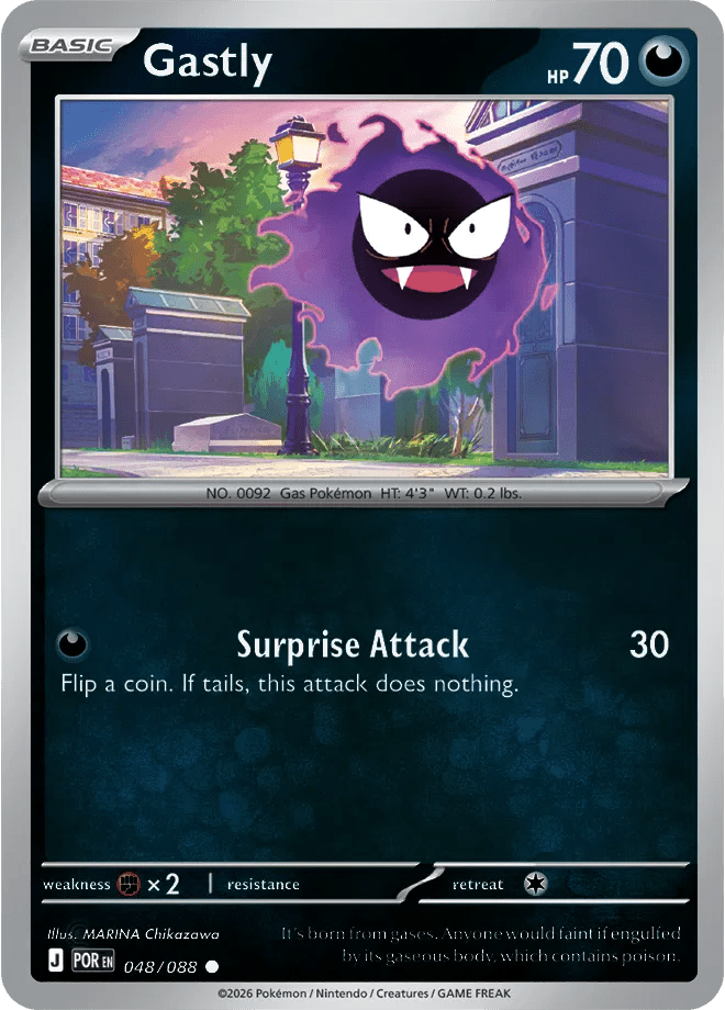 Gastly Perfect Order Common • 048/088 Reverse Holofoil by Shark Pop Culture on MYNTED