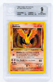 BGS 9 Moltres (12) Fossil Holo Rare 12 1st Edition