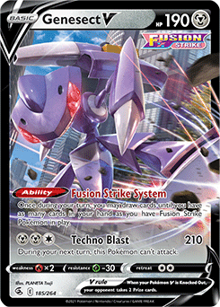 Genesect V 185/264 Fusion Strike Holo Ultra Rare SWSH08 by Coolectibles on MYNTED