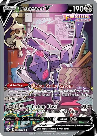 Genesect V (Alternate Full Art) Fusion Strike Ultra Rare 255/264 by The Greatest on MYNTED