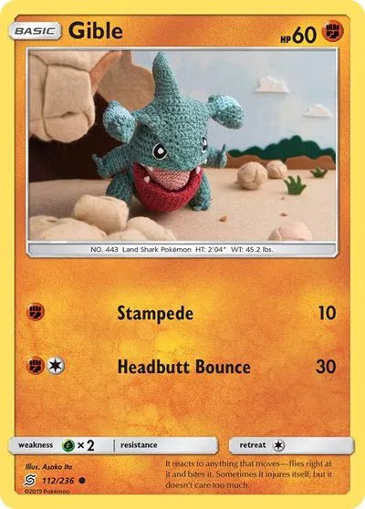 Gible (Reverse Holofoil) Unified Minds Common 112/236 by PokeSource on MYNTED