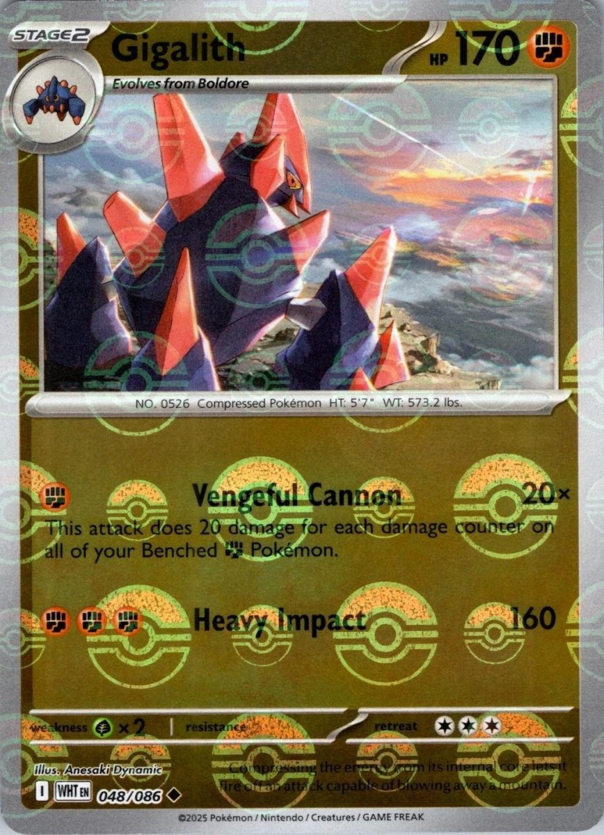 Gigalith - 048/086 (Poke Ball Pattern) - SV: White Flare (WHT) by SAFAQATI on MYNTED