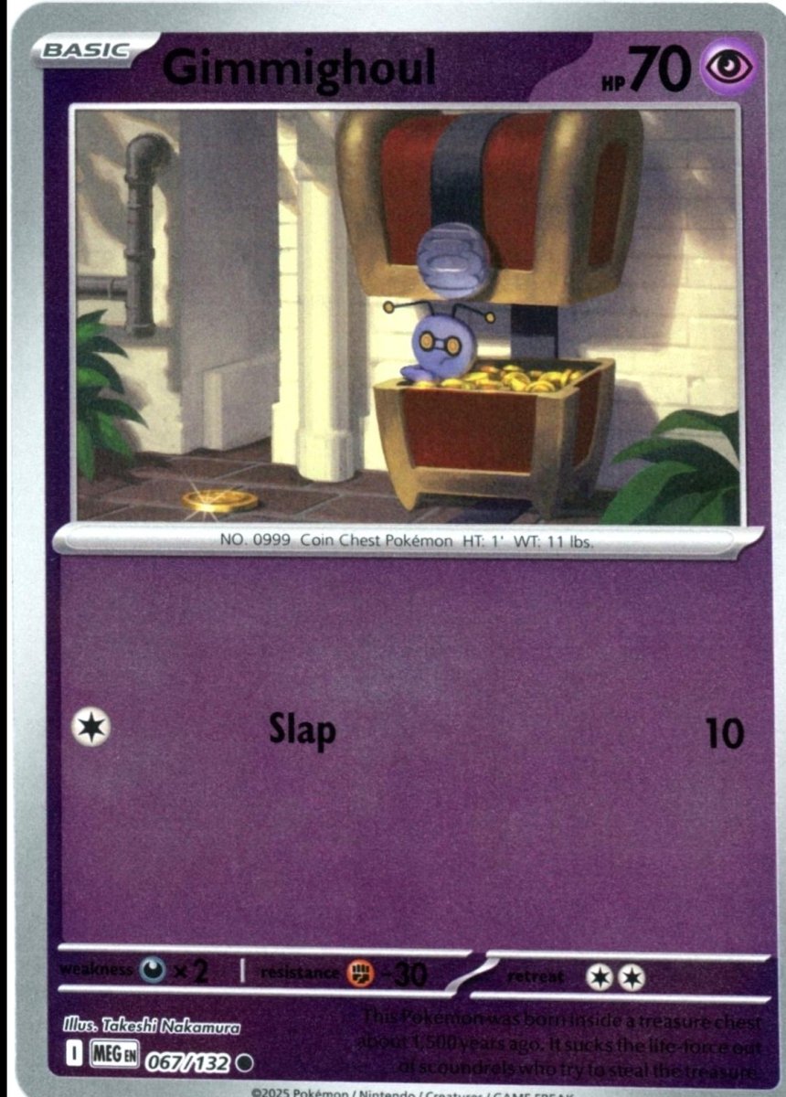 Gimmighoul [Reverse Holo] 67 Pokemon Mega Evolution by Moe‘s Vault on MYNTED