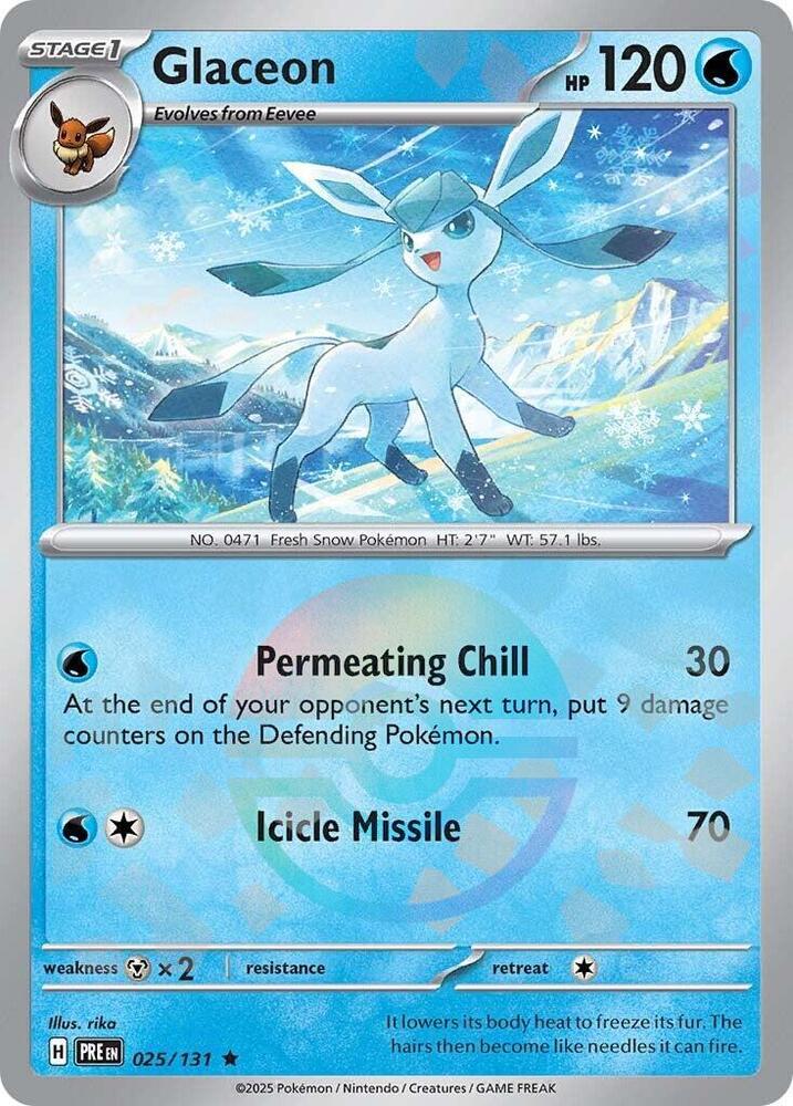 Glaceon - 025/131 (Poke Ball Pattern) - SV: Prismatic Evolutions (PRE) by SAFAQATI on MYNTED