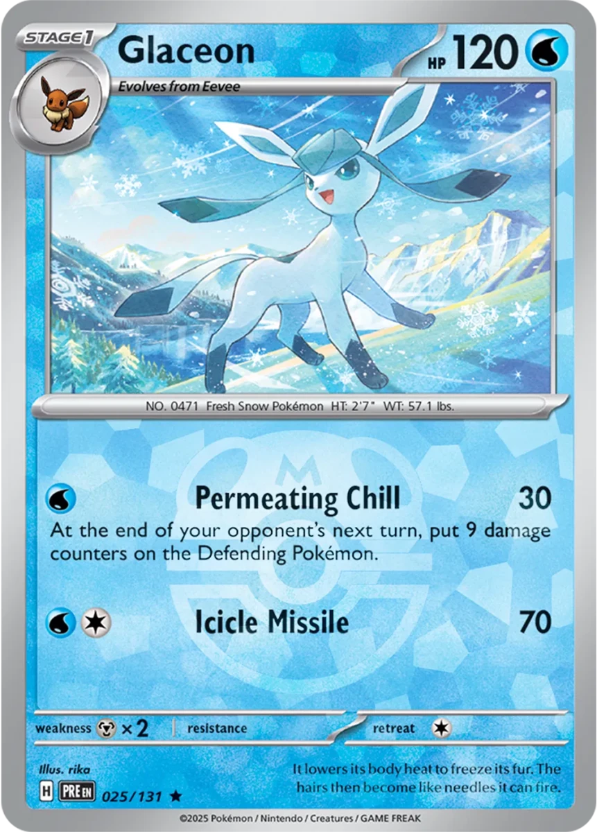 Glaceon (Master Ball Pattern) Prismatic Evolutions Rare 025/131 by PokeMagic on MYNTED