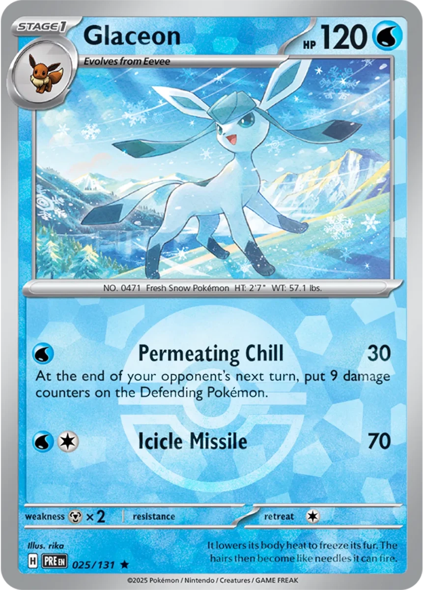 Glaceon (Poke Ball Pattern) 025/131 (Prismatic Evolutions) by PokeCollectZ on MYNTED