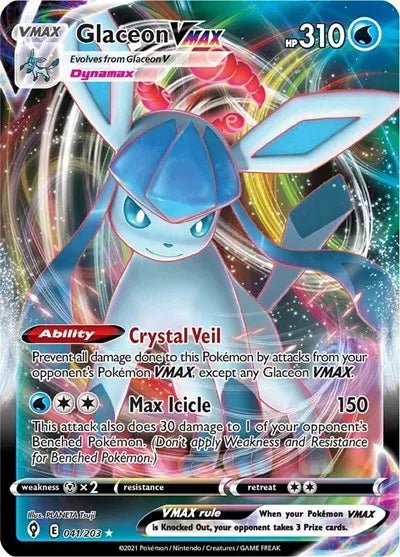 Glaceon VMAX - SWSH07: Evolving Skies (SWSH07) by P0kellector on MYNTED