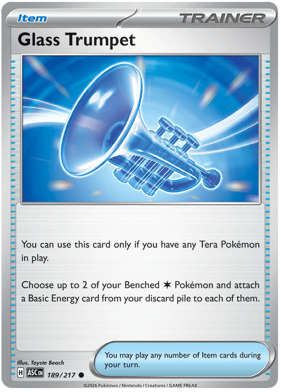 Glass Trumpet 189/217 Common | Mega Evolution – Ascended Heroes by Worth the XP on MYNTED