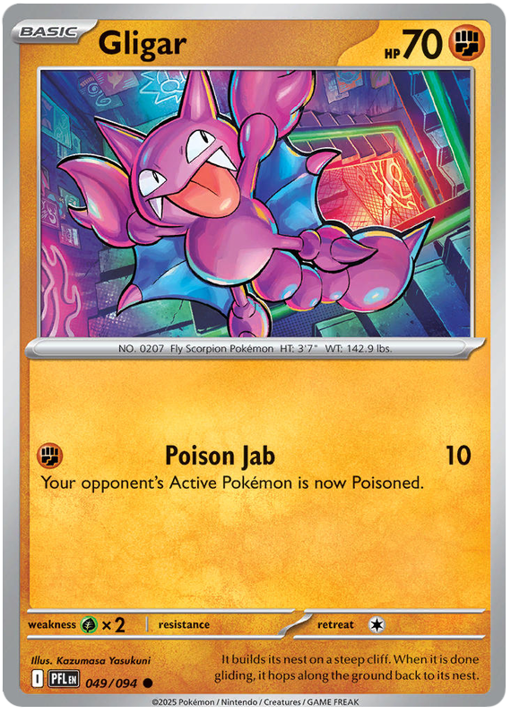 Gligar 049/094 Common | Mega Evolution – Phantasmal Flames by Worth the XP on MYNTED