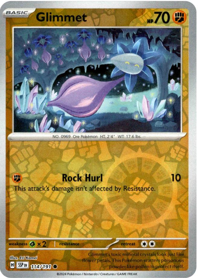 Glimmet [Reverse Holo] 114 Pokemon Surging Sparks by Moe‘s Vault on MYNTED