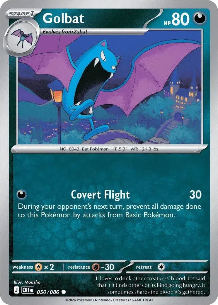 Golbat 050/086 · Reverse Holofoil (Chaos Rising) by Meeho Collectz on MYNTED