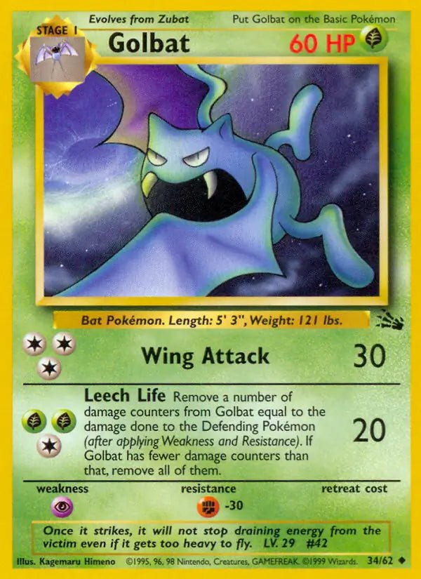 Golbat - 34/62 (Fossil) by The Archive Stop on MYNTED