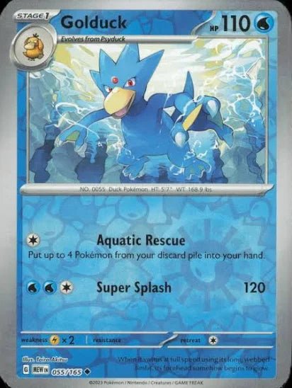 Golduck 055/165 - Reverse Holo (Pokemon 151) by The Cardboard Grind on MYNTED