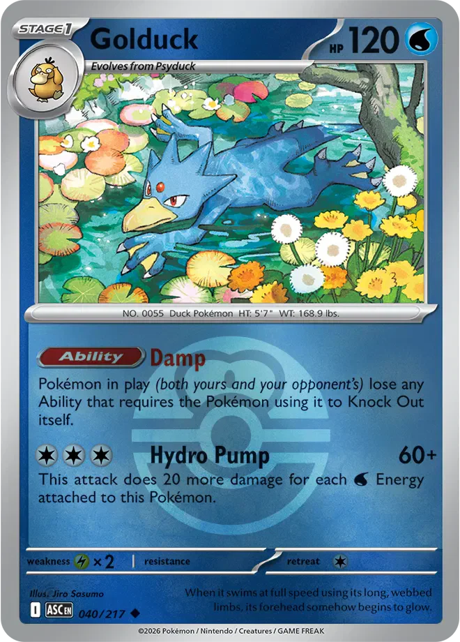 Golduck (Love Ball) Ascended Heroes Uncommon 040/217 by Shark Pop Culture on MYNTED