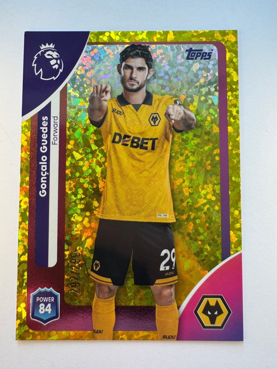 Gonçalo Guedes 300 Yellow Sparkle 292/299 — 2025 - 26 Topps Premier League — Wolverhampton Wanderers by KitRoom Cards on MYNTED