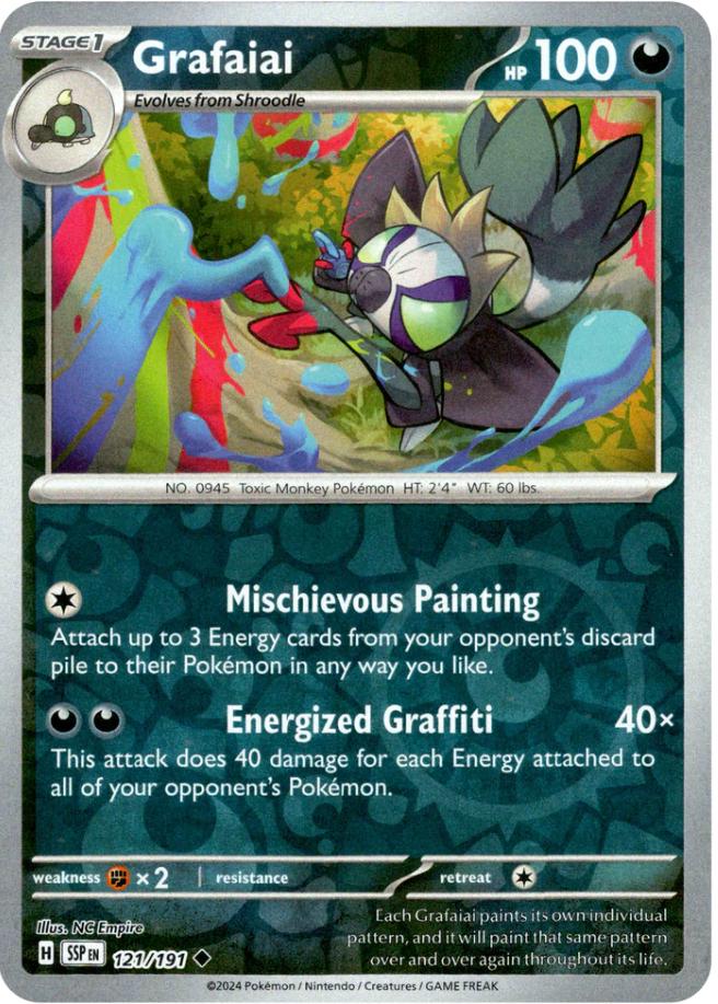 Grafaiai [Reverse Holo] 121 Pokemon Surging Sparks by Moe‘s Vault on MYNTED