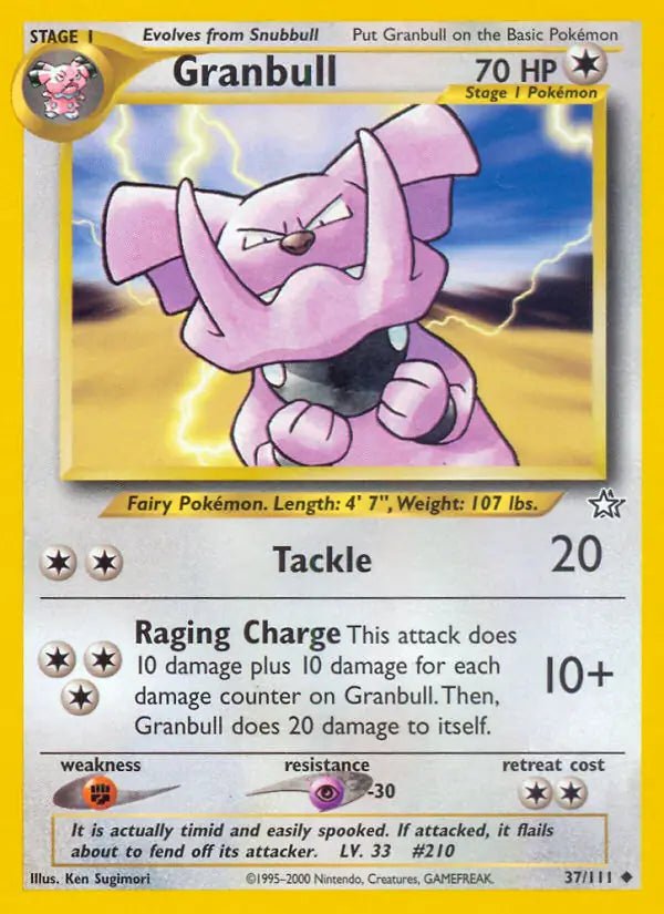 Granbull Neo Genesis Uncommon • 37 Unlimited by Marnie’s TCG on MYNTED