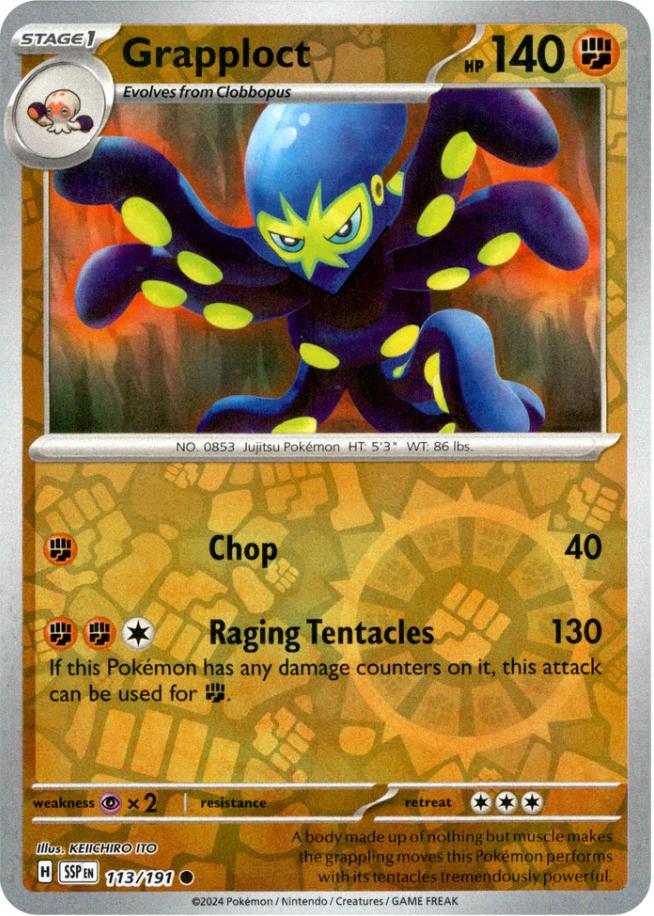 Grapploct [Reverse Holo] 113 Pokemon Surging Sparks by Moe‘s Vault on MYNTED