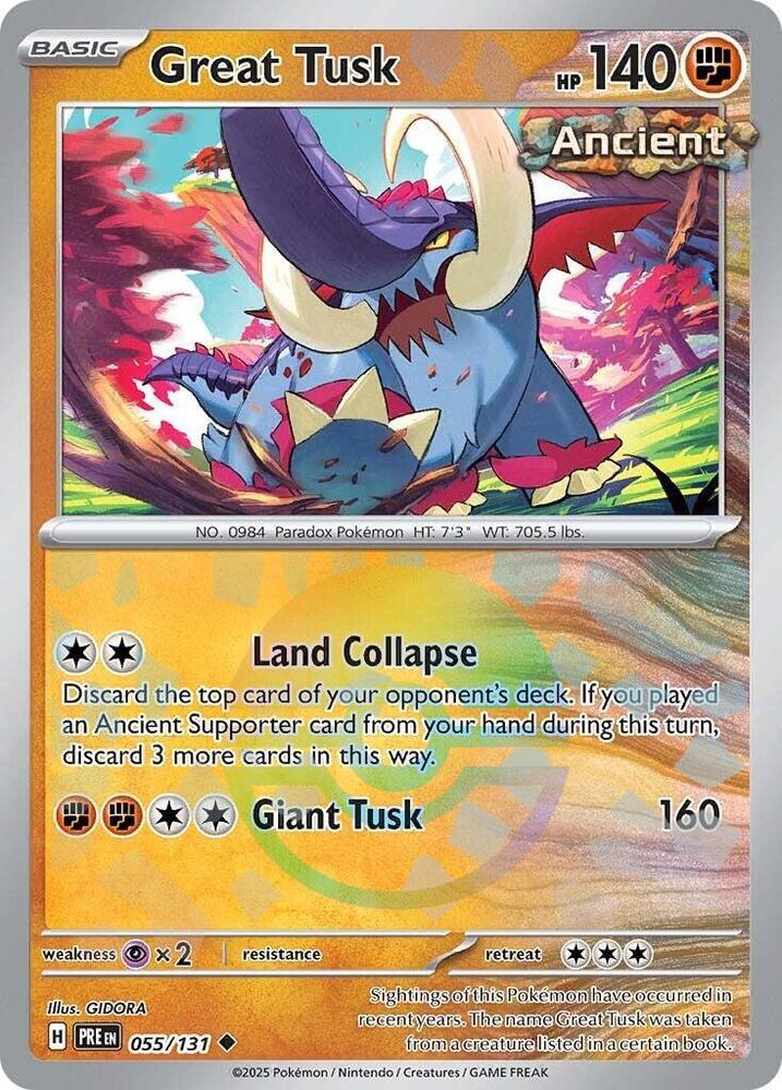 Great Tusk 055/131 (Poke Ball Pattern) by The Cardboard Grind on MYNTED