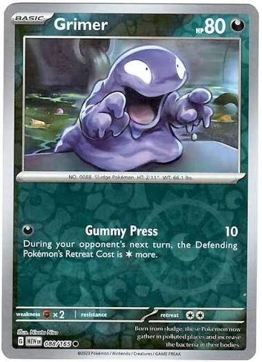 Grimer 088/165 - Reverse Holo (Pokemon 151) by The Cardboard Grind on MYNTED