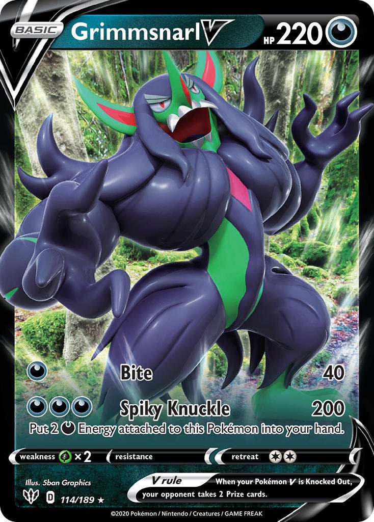 Grimmsnarl V · Darkness Ablaze (DAA) 114 by PokeMarsi on MYNTED