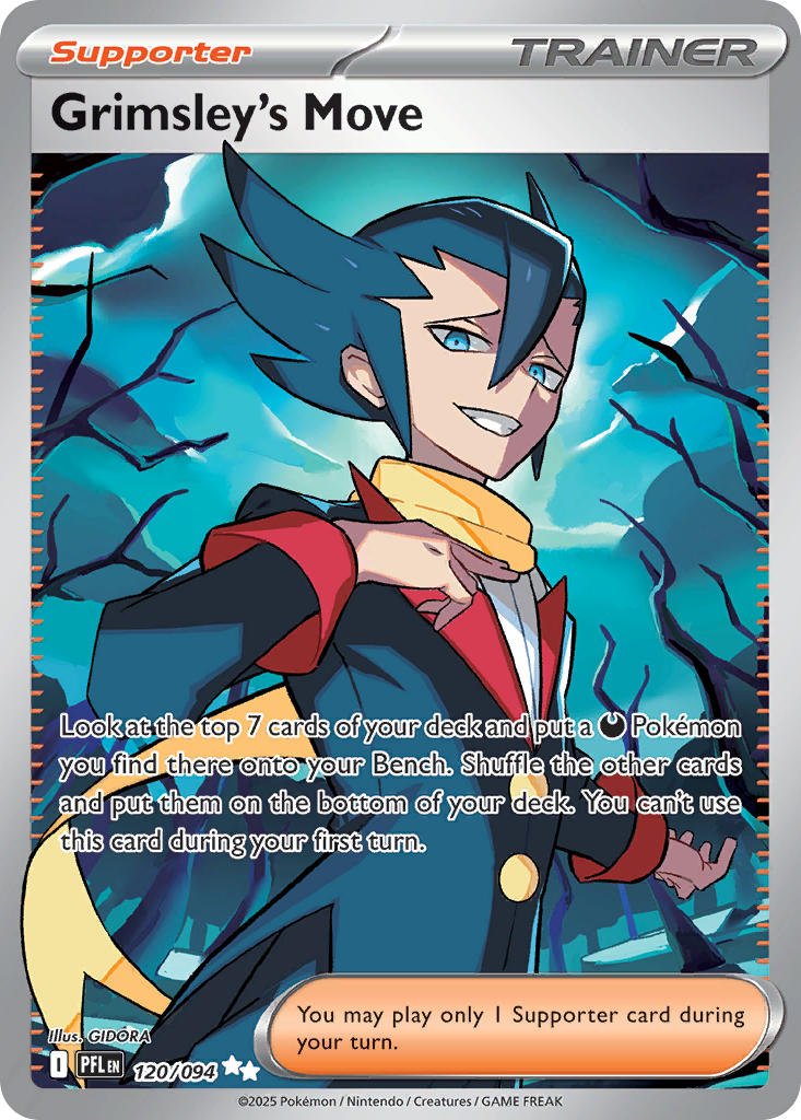 Grimsley’s Move · Phantasmal Flames (PFL) 120 Trainer Supporter by PokeMarsi on MYNTED