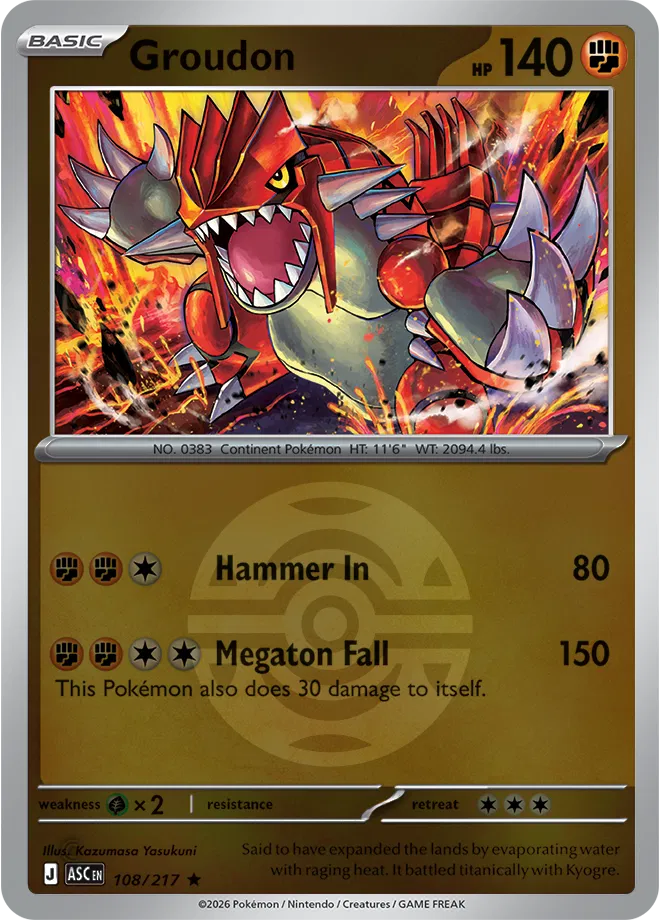 Groudon - 108/217 - Reverse Holofoil (Dusk Ball) by The Archive Stop on MYNTED