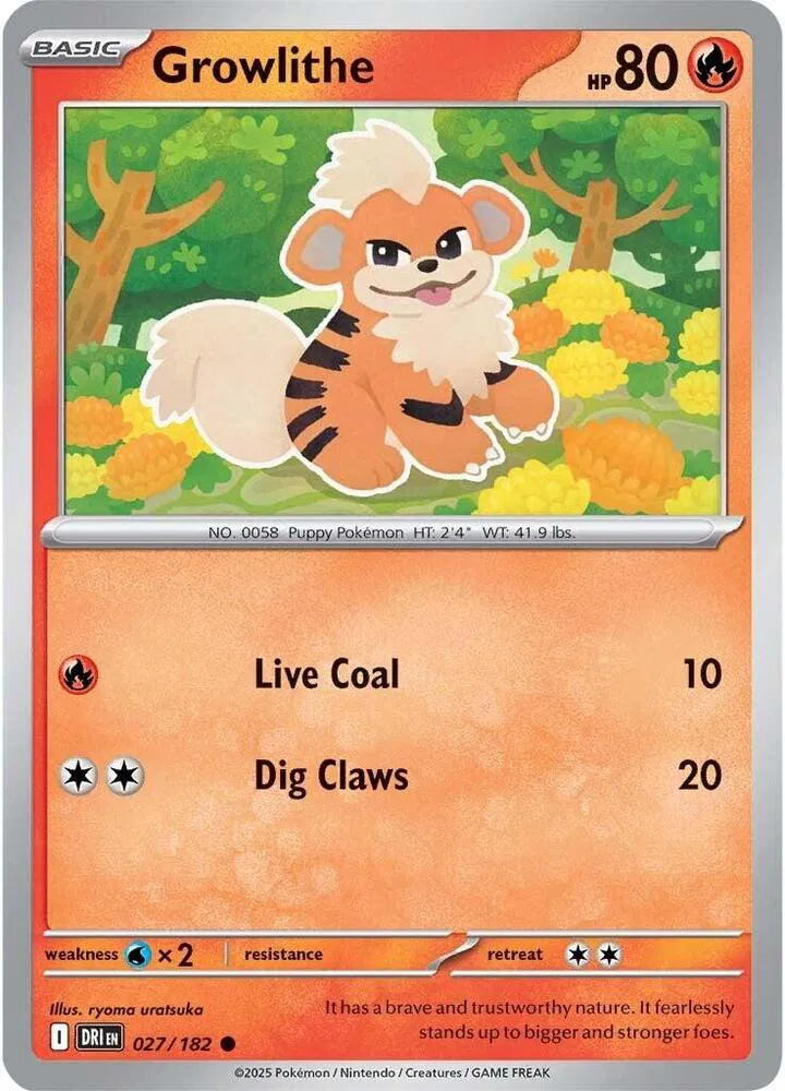 Growlithe 027 - Destined Rivals by PokéPW on MYNTED
