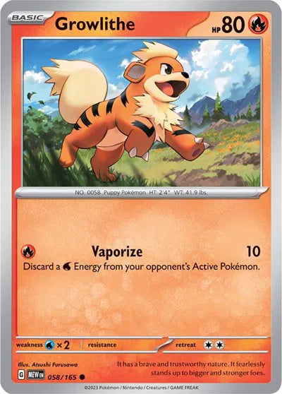 Growlithe - 058/165 - Normal