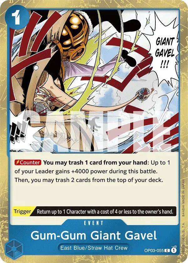 Gum - Gum Giant Gavel (Jolly Roger Foil) Premium Booster C OP03 - 055 by Schmutzfink TCG on MYNTED